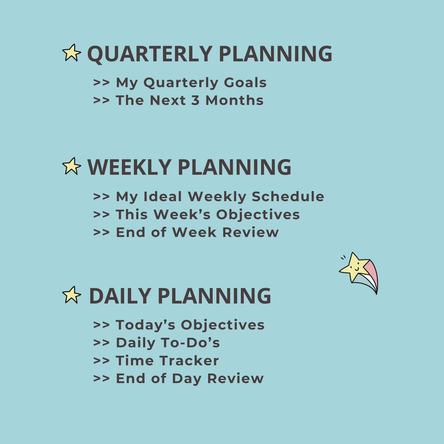 Plan quarterly, weekly, and daily goals with The Creative Boss Planner