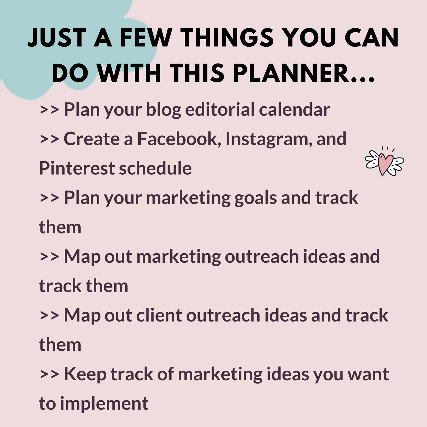 Plan and track your marketing with The Creative Boss Planner