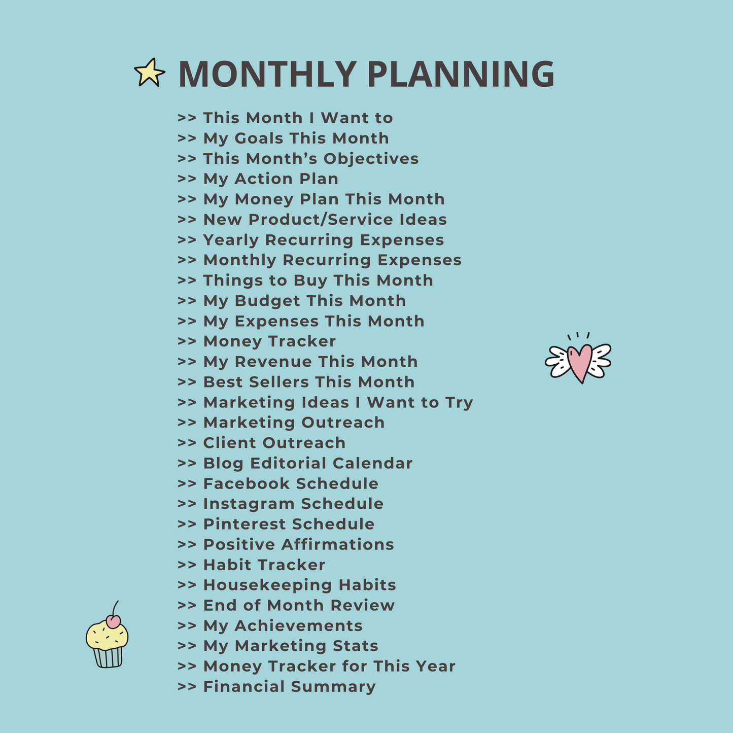Create monthly goals and crush them with The Creative Boss Planner
