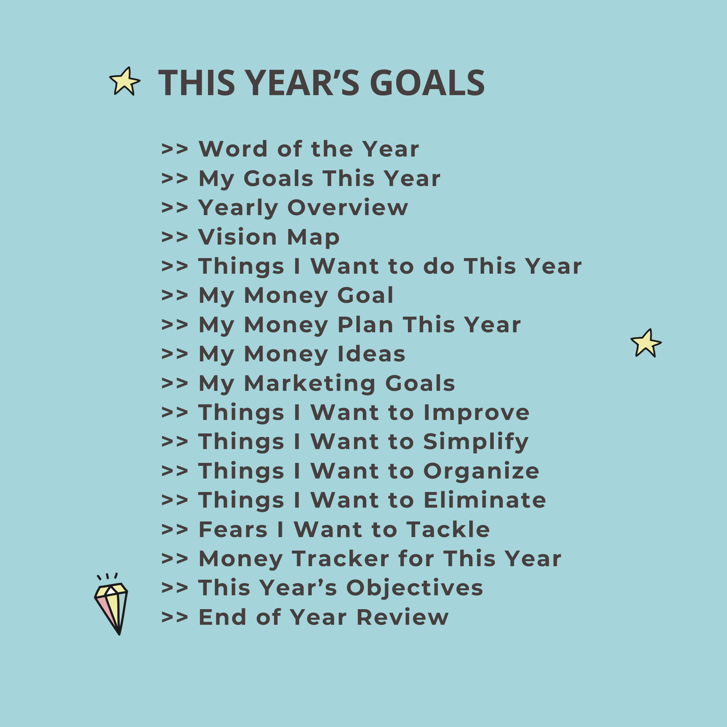 Plan yearly goals with The Creative Boss Planner