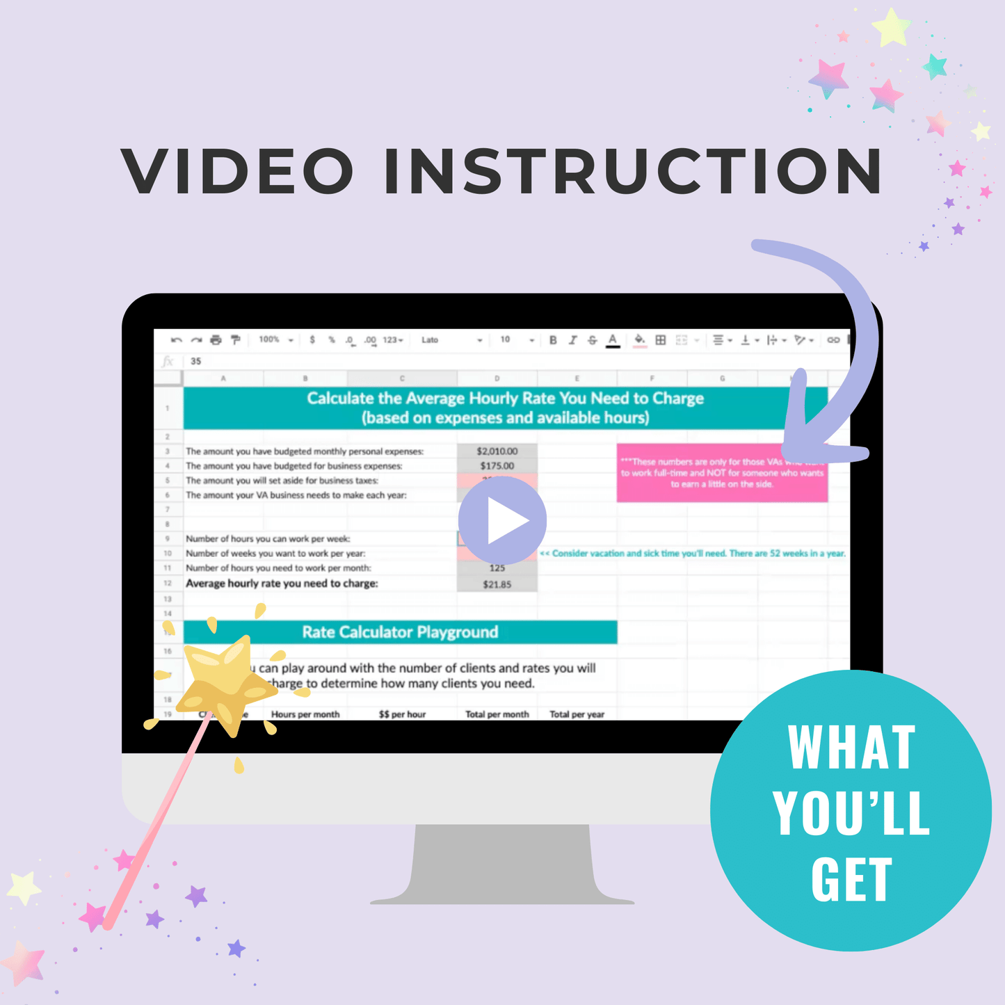 The VA Rate Calculator includes video instructions.