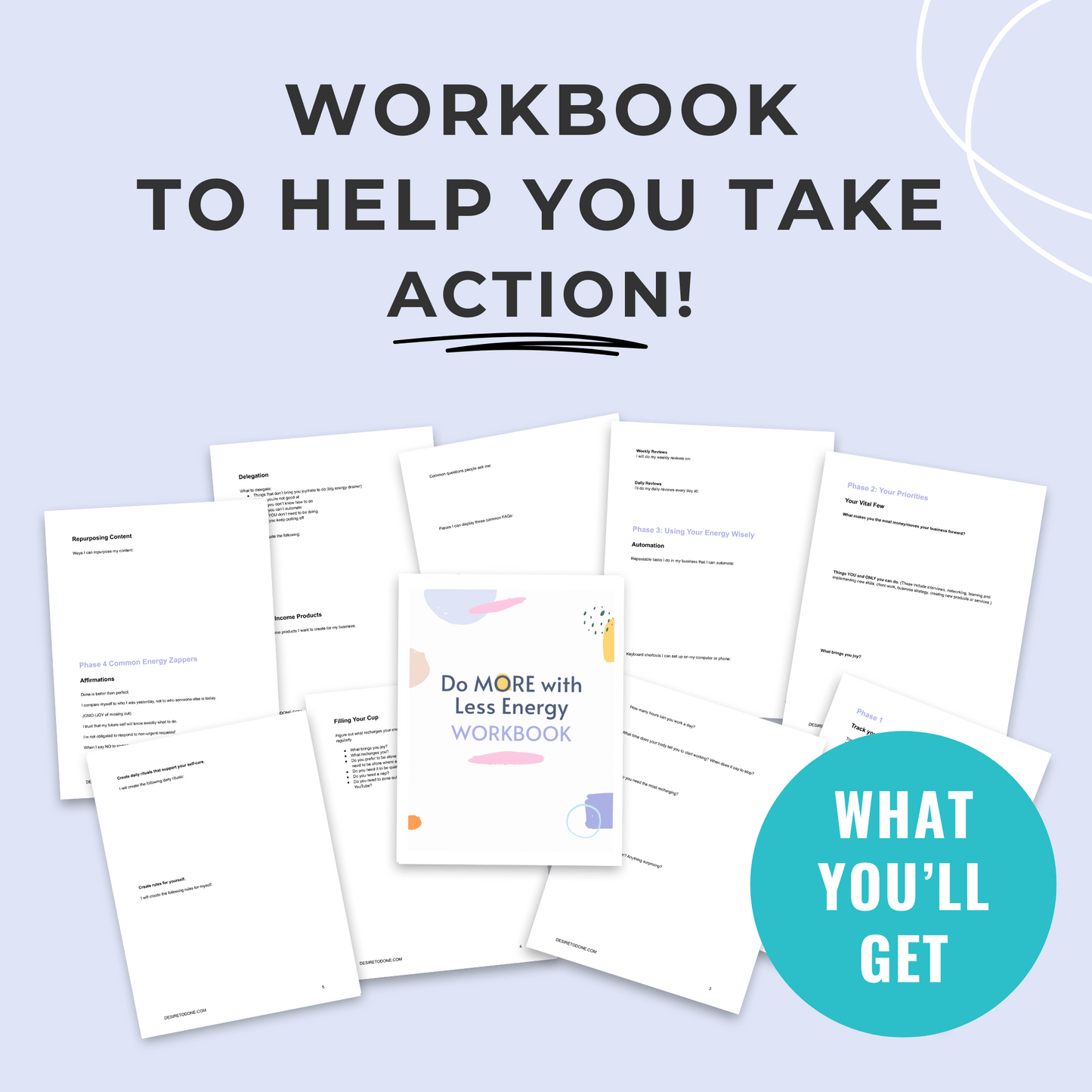 workbook inside the Do More with Less Energy Workshop.