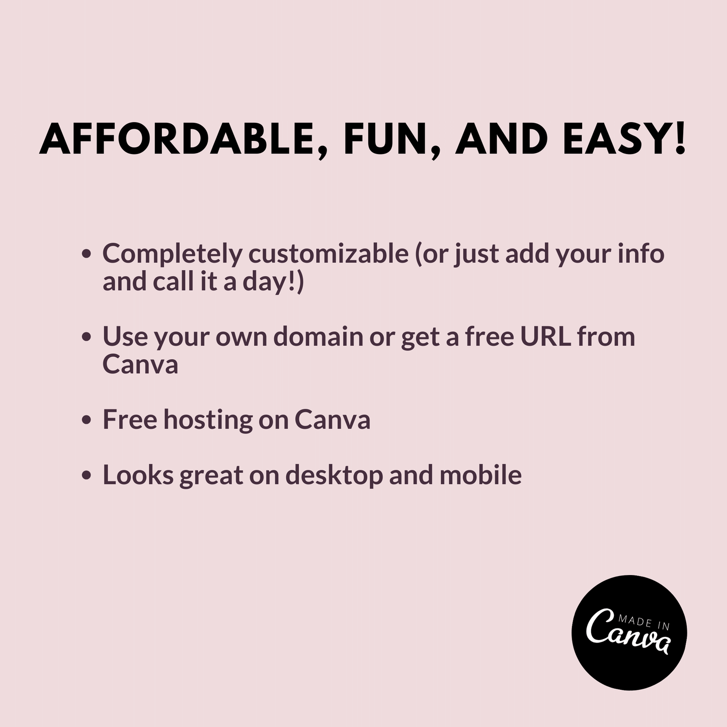 Canva Website Template for Virtual Assistants makes it easy to build a website