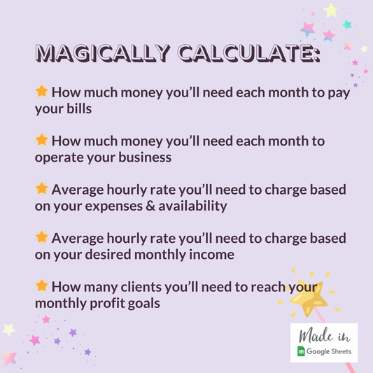  Easily calculate what to charge Virtual Assistant clients.