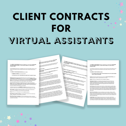 Client contracts for virtual assistants - just edit and send!