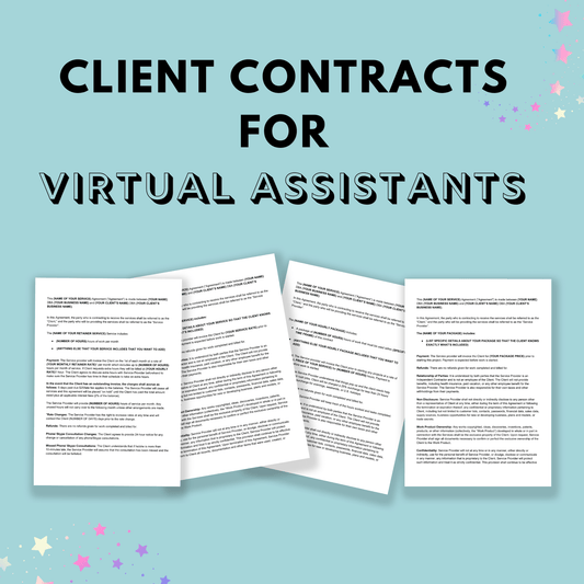 Client contracts for virtual assistants - just edit and send!