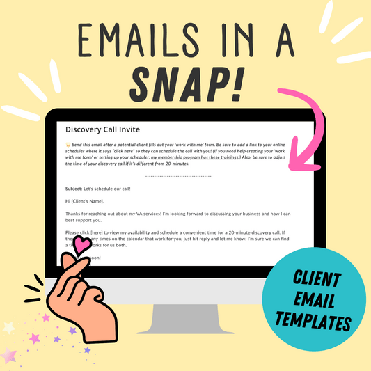 Email templates for Virtual Assistants