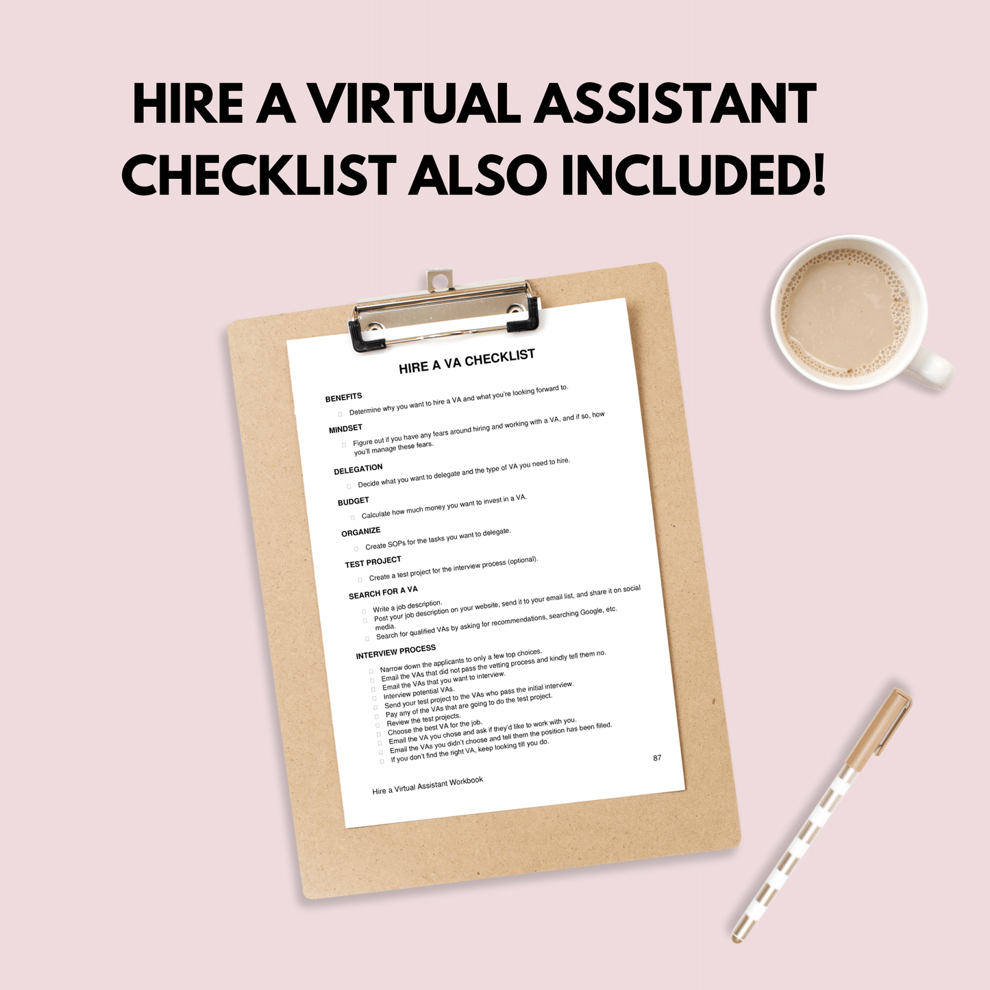 Hire a Virtual Assistant Workbook