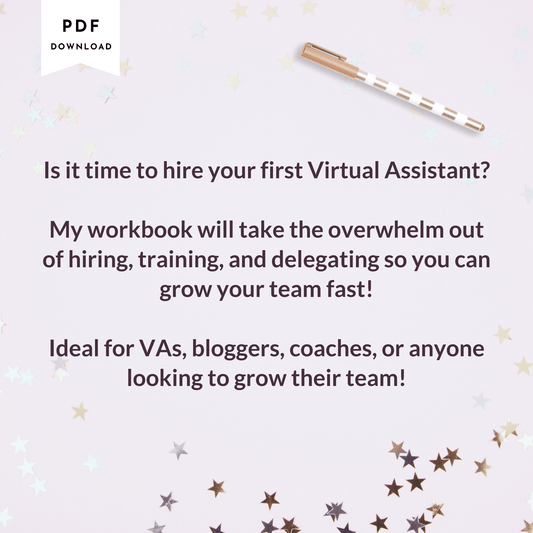 Hire a Virtual Assistant Workbook