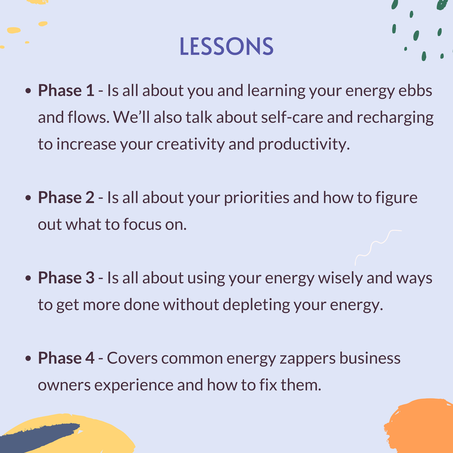 Lessons inside the Do More with Less Energy Workshop.