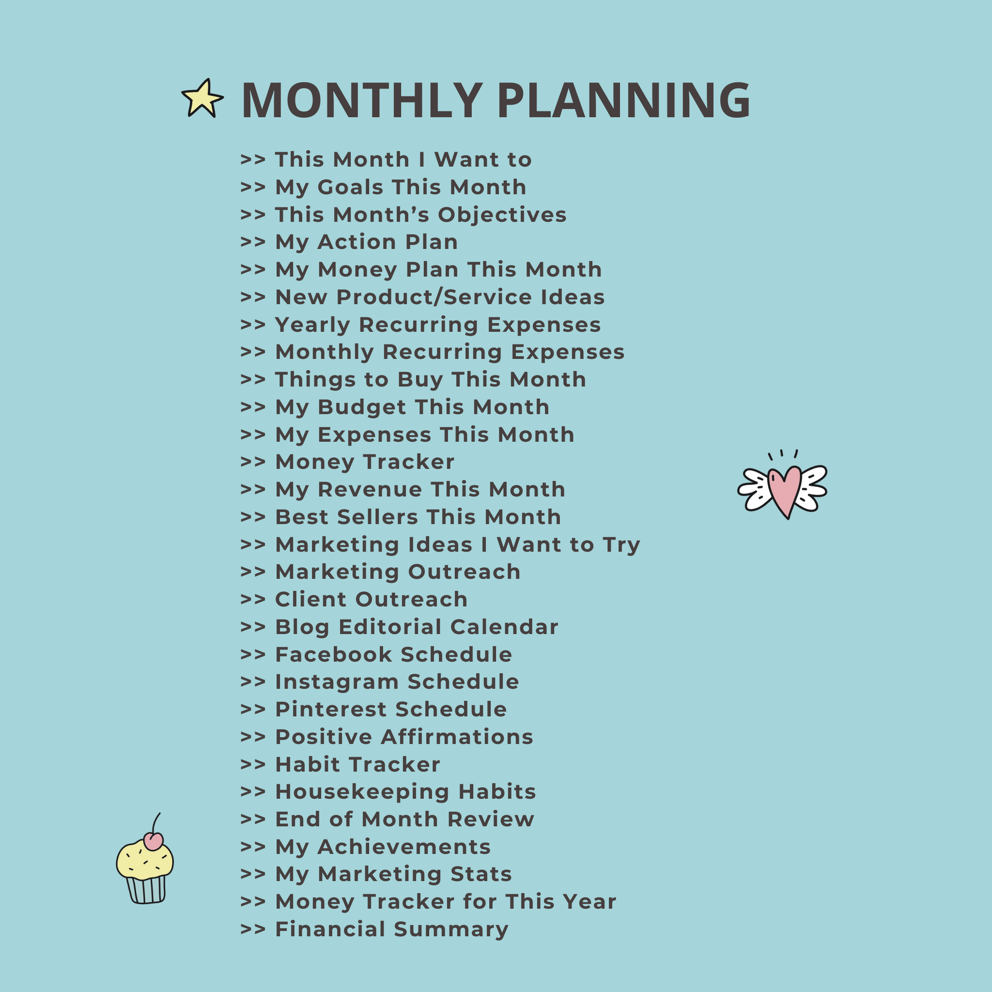 Create monthly goals and crush them with The Creative Boss Planner
