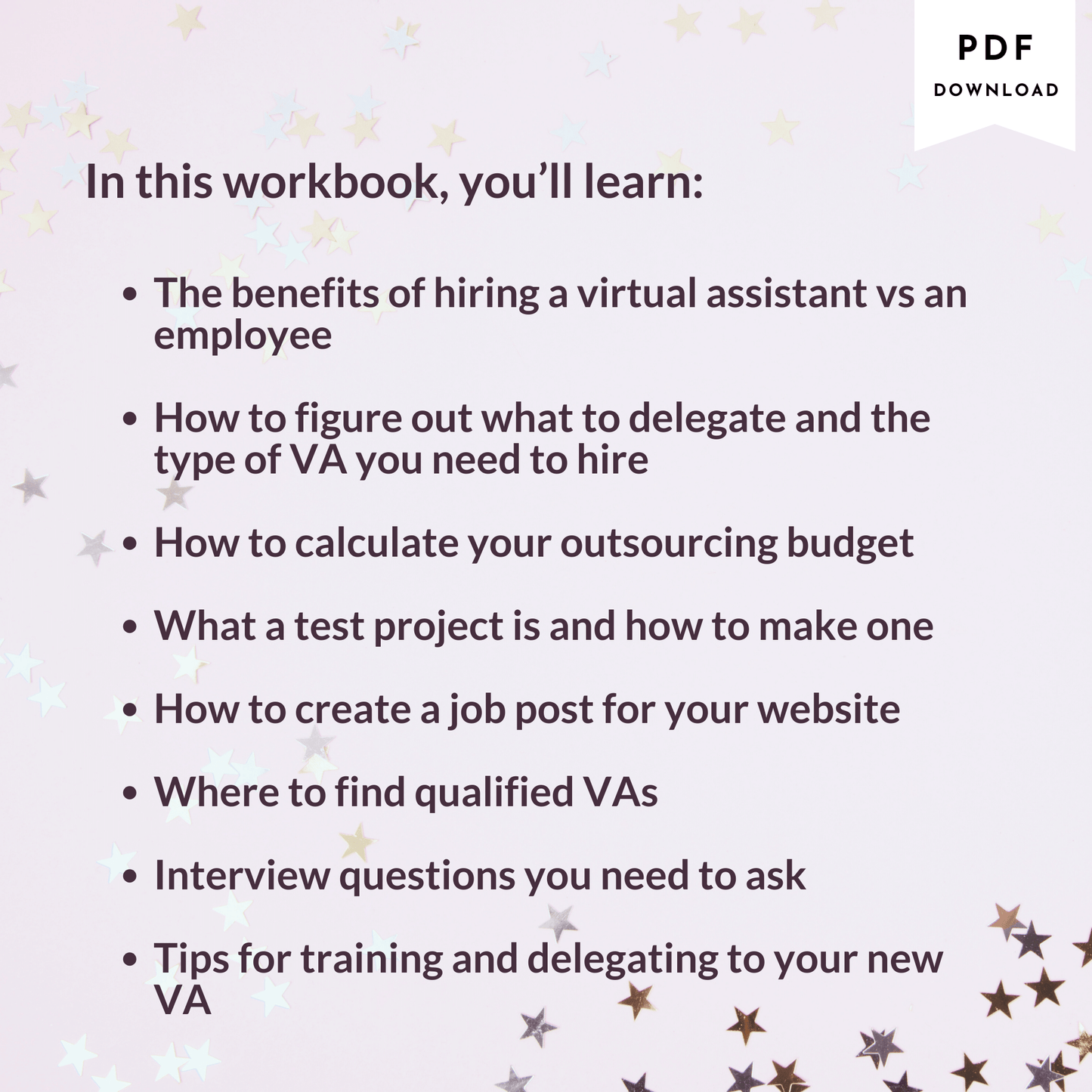 Hire a Virtual Assistant Workbook