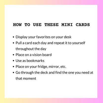 How to use mini affirmation cards for VAs