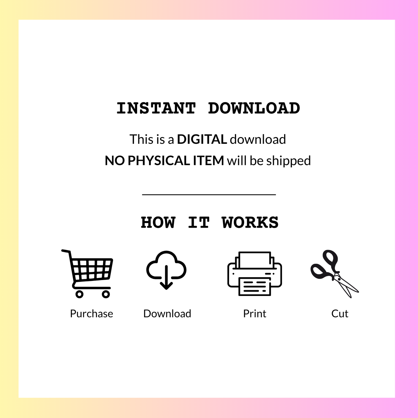 Digital download information for your VA affirmation cards.