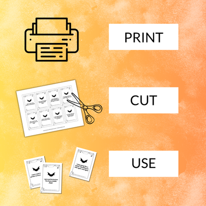 Just print, cut and use your affirmations at home.